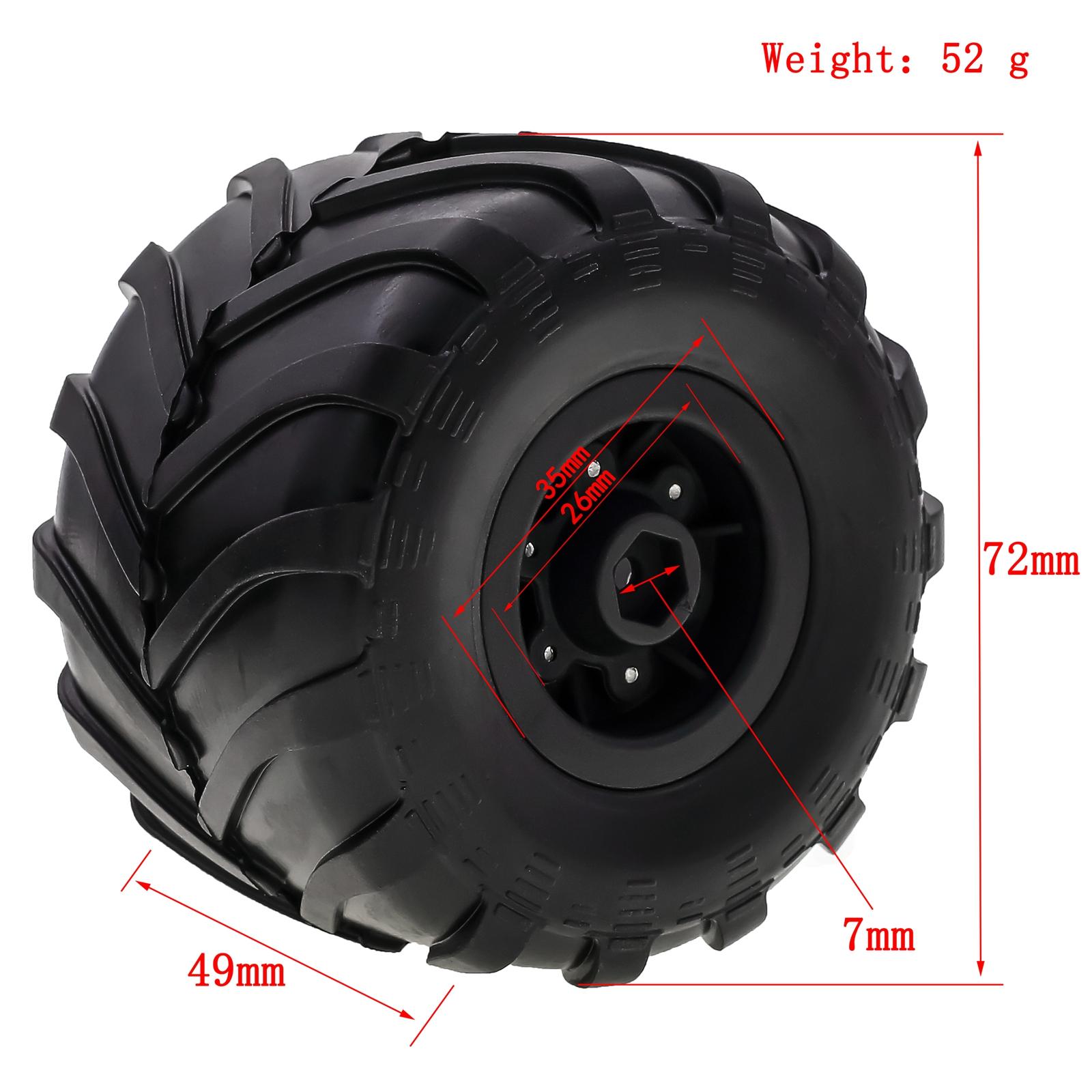 Remote Control Crawler Rubber Car Silvery Tires 4PCS 72*49mm Replacement for Axial SCX24 FMS FCX24 AX241/24 Remote Control Truck
Remote Control Crawler Rubber Car Silvery Tires 4PCS 72*49mm Replacement for Axial SCX24 FMS FCX24 AX241/24 Remote Control Truck