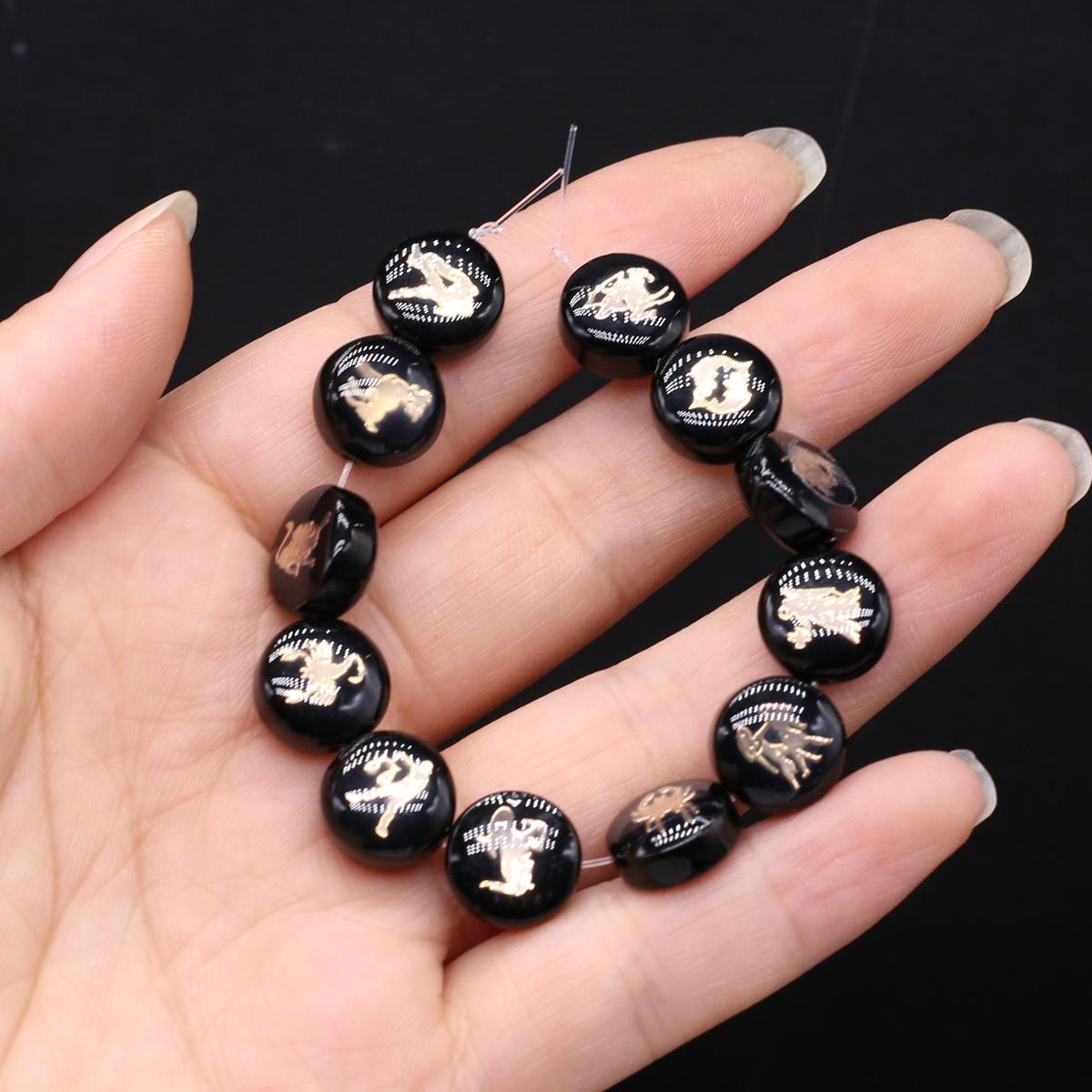12 шт./набор, Бусины со знаками зодиака 1,2×1,2 см, Оптовая продажа бусин из натуральной ракушки, Черные круглые разделительные бусины для DIY браслетов, ожерелий, аксессуары для изготовления ювелирных изделий 12Pcs/Set-12×12mm чёрный
12 шт./набор, Бусины со знаками зодиака 1,2×1,2 см, Оптовая продажа бусин из натуральной ракушки, Черные круглые разделительные бусины для DIY браслетов, ожерелий, аксессуары для изготовления ювелирных изделий 12Pcs/Set-12×12mm чёрный