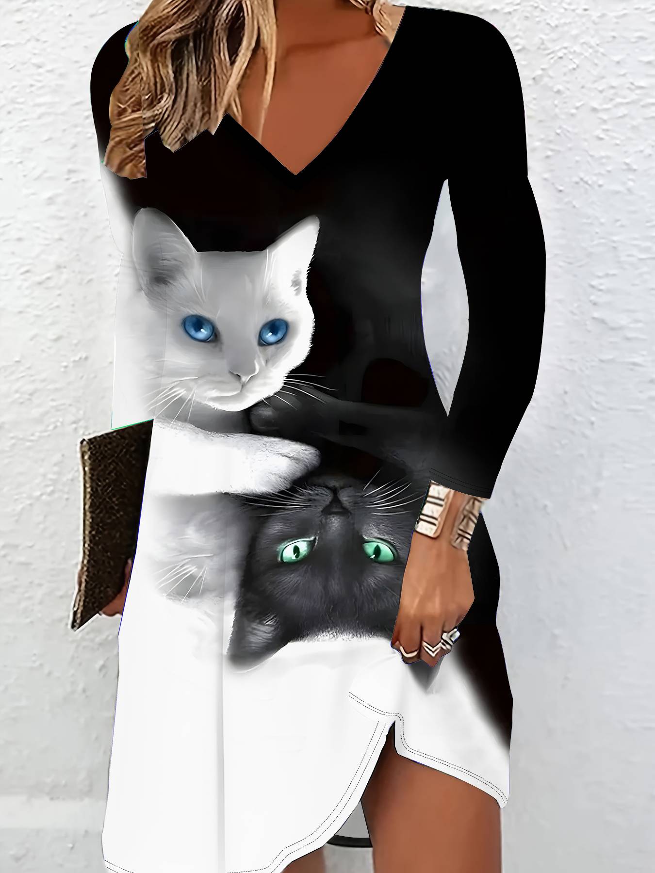 3D Платье с длинными рукавами с принтом кошки Эксклюзивный трендовый предмет для женщин на осень и зиму 6XL белый
3D Платье с длинными рукавами с принтом кошки Эксклюзивный трендовый предмет для женщин на осень и зиму 6XL белый