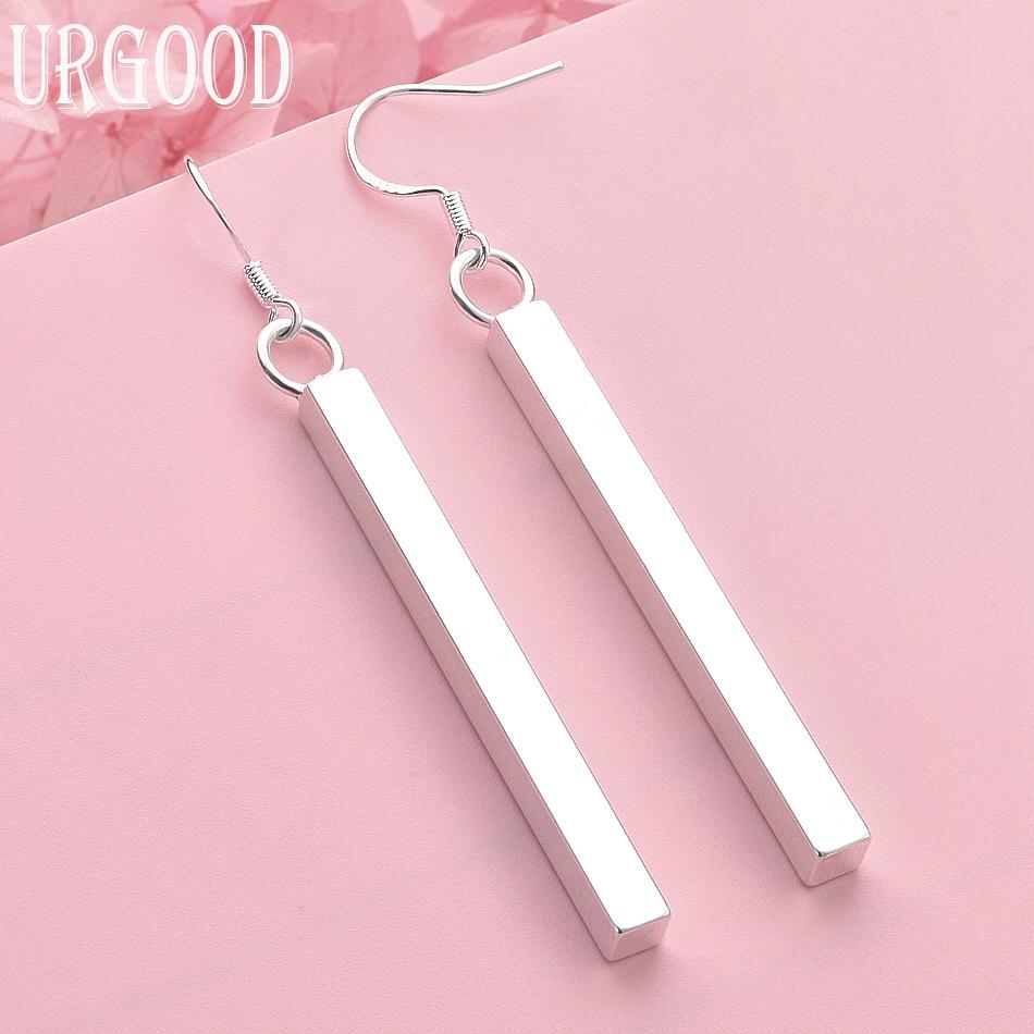 925 Sterling Silver Bar Pierced Earrings Wedding Jewelry 6.5*0.40cm
925 Sterling Silver Bar Pierced Earrings Wedding Jewelry 6.5*0.40cm