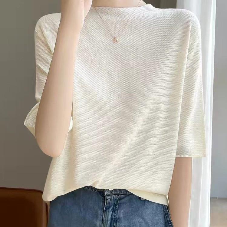 2026 Trendy Knit Short Sleeve Top - Loose, Round Neck Pullover for Spring/Summer One size fits 45-70 kg бежевий
2026 Trendy Knit Short Sleeve Top - Loose, Round Neck Pullover for Spring/Summer One size fits 45-70 kg бежевий