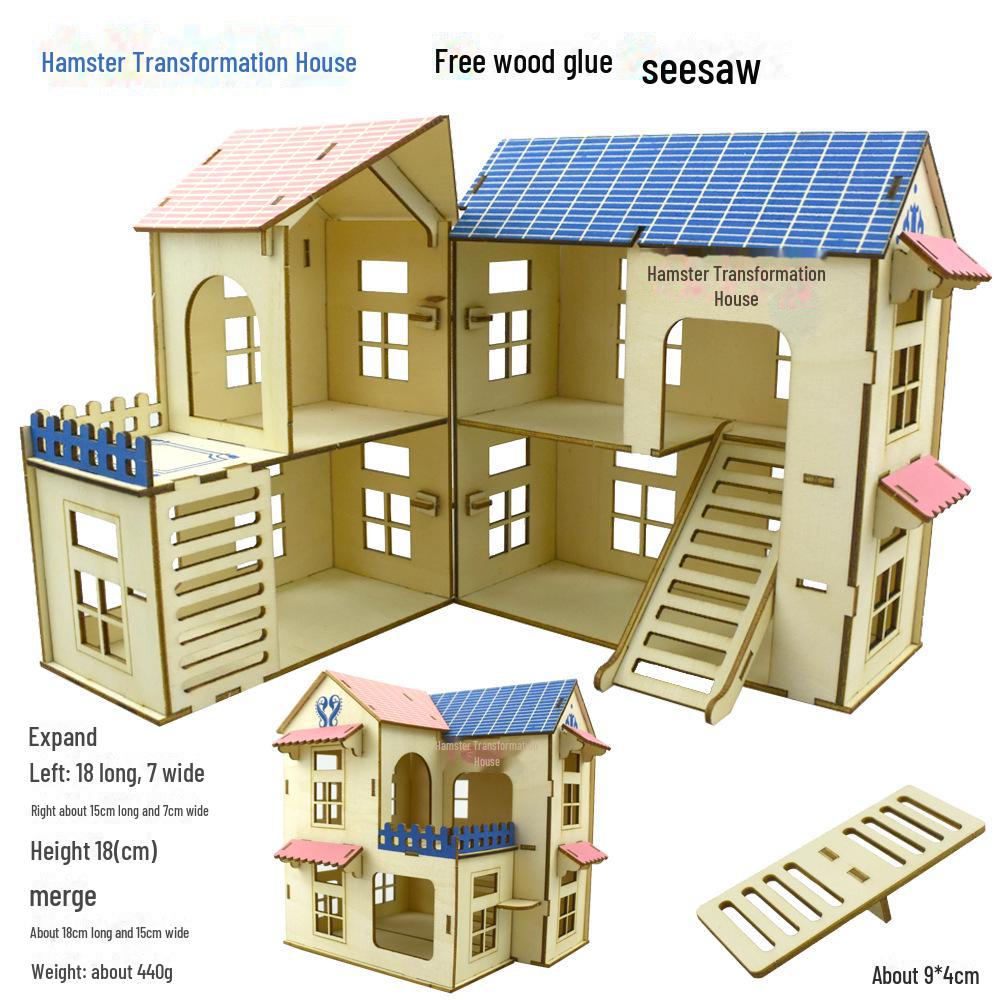 Клетка для хомяков из цельного дерева, трехэтажная вилла с конструкцией для лазанья и лестницей для мелких домашних животных Prosperous Buyer
Клетка для хомяков из цельного дерева, трехэтажная вилла с конструкцией для лазанья и лестницей для мелких домашних животных Prosperous Buyer