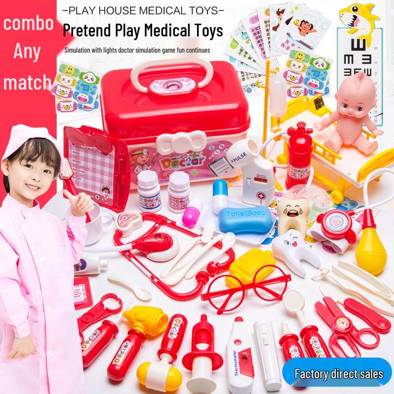 Free Shipping: Children s Doctor Toy Set with Medical Instruments & Stethoscope for Role-Playing Blue Bag - 29 pieces (with doll) 197g
Free Shipping: Children s Doctor Toy Set with Medical Instruments & Stethoscope for Role-Playing Blue Bag - 29 pieces (with doll) 197g