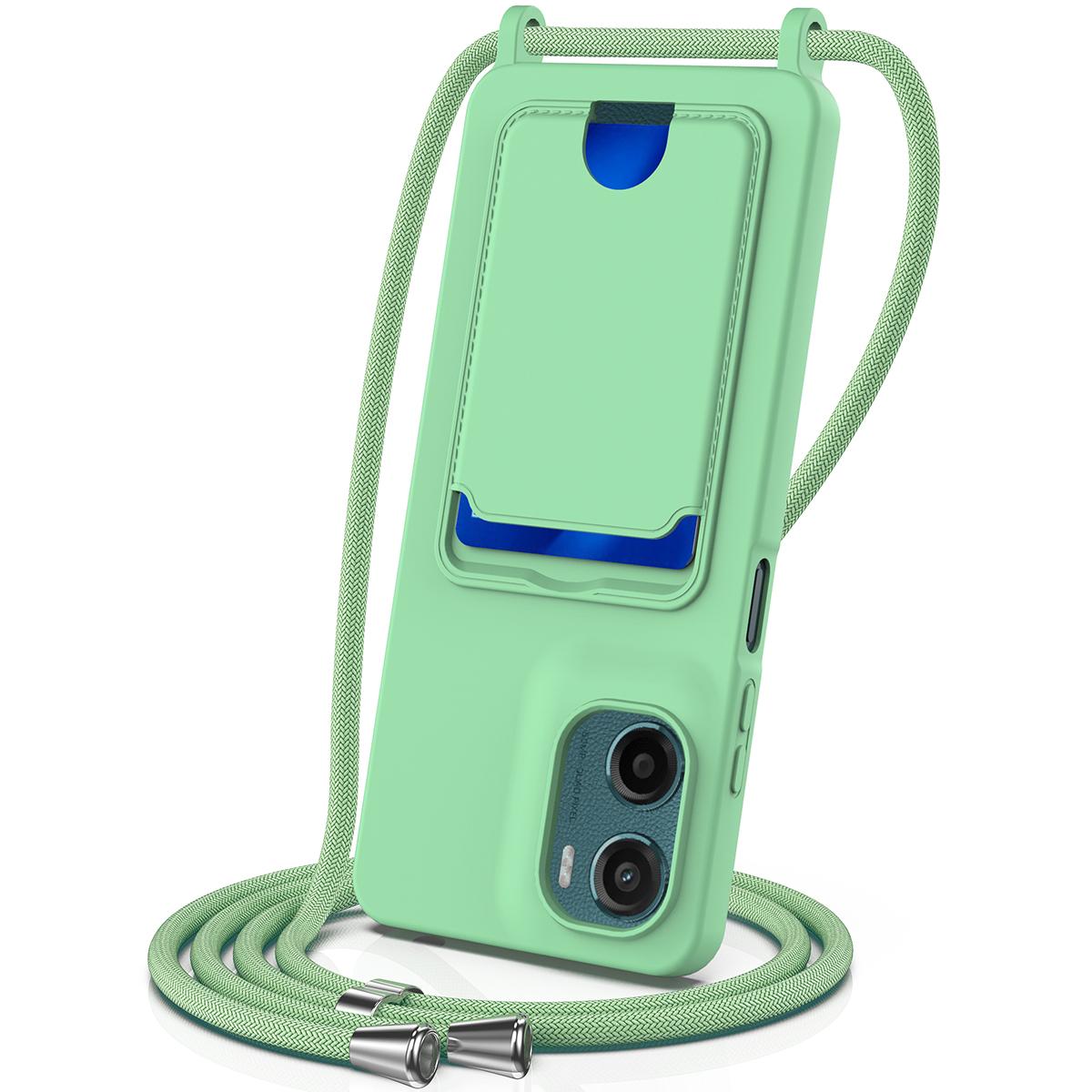 Для Motorola Moto E15 4G/Motorola Moto G05 4G Чехол Жидкий силикон Держатель для карт Задняя крышка телефона со шнурком Green
Для Motorola Moto E15 4G/Motorola Moto G05 4G Чехол Жидкий силикон Держатель для карт Задняя крышка телефона со шнурком Green