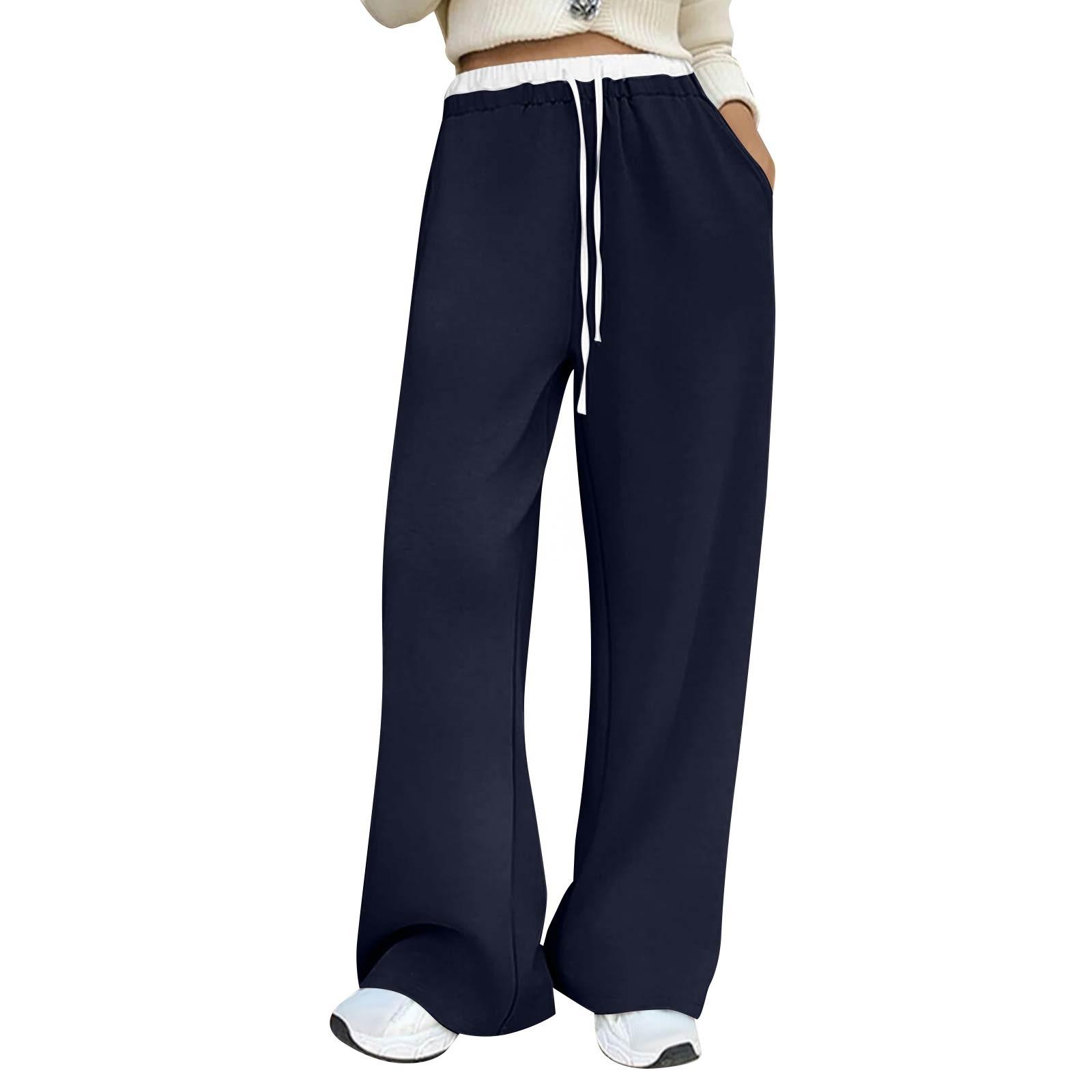 Women s Color Block High Waisted Loose Sportswear Pants Jogging Pants Fashionable Casual With Pockets M Темно-синій
Women s Color Block High Waisted Loose Sportswear Pants Jogging Pants Fashionable Casual With Pockets M Темно-синій