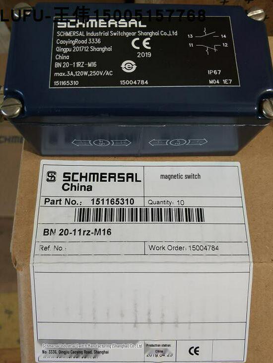 Brand New SCHMERSAL BN20-11RZ-M16 Magnetic Switch - In Stock, Free Shipping Er Zhe
Brand New SCHMERSAL BN20-11RZ-M16 Magnetic Switch - In Stock, Free Shipping Er Zhe
