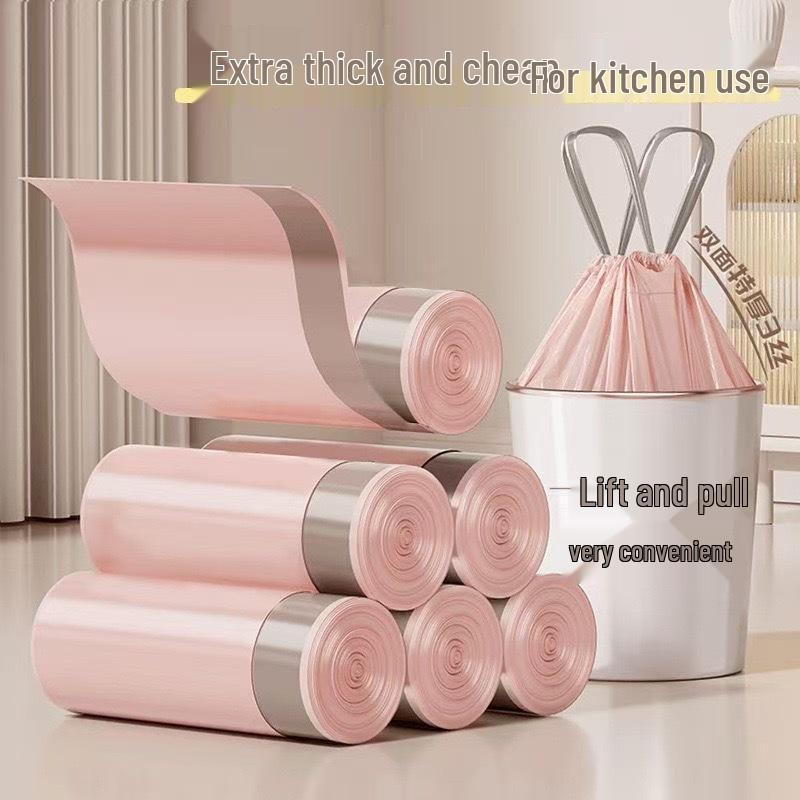 Extra Thick Berry Pink Drawstring Trash Bags for Home & Dorm Use, E18 12 per Roll, Random Drawstring Color
Extra Thick Berry Pink Drawstring Trash Bags for Home & Dorm Use, E18 12 per Roll, Random Drawstring Color