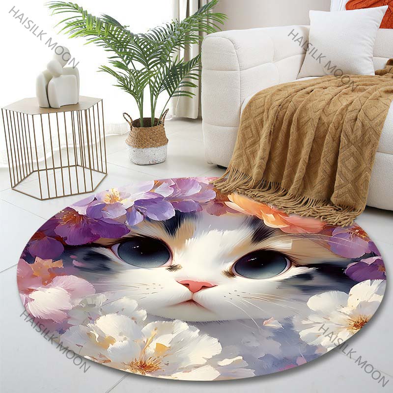 Multiple sizes Cats in the flower bushes Print Round Carpet Living Room Bedroom Table Chair Sofa Decorative Carpet Diameter -60cm
Multiple sizes Cats in the flower bushes Print Round Carpet Living Room Bedroom Table Chair Sofa Decorative Carpet Diameter -60cm