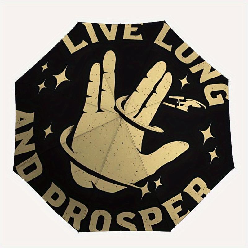 1pc Live Long and Prosper Auto Cute Umbrella Durable Iron Frame & Plastic Handle, Gift for Men & Women, Sturdy Construction,Playful Design y250826096
1pc Live Long and Prosper Auto Cute Umbrella Durable Iron Frame & Plastic Handle, Gift for Men & Women, Sturdy Construction,Playful Design y250826096
