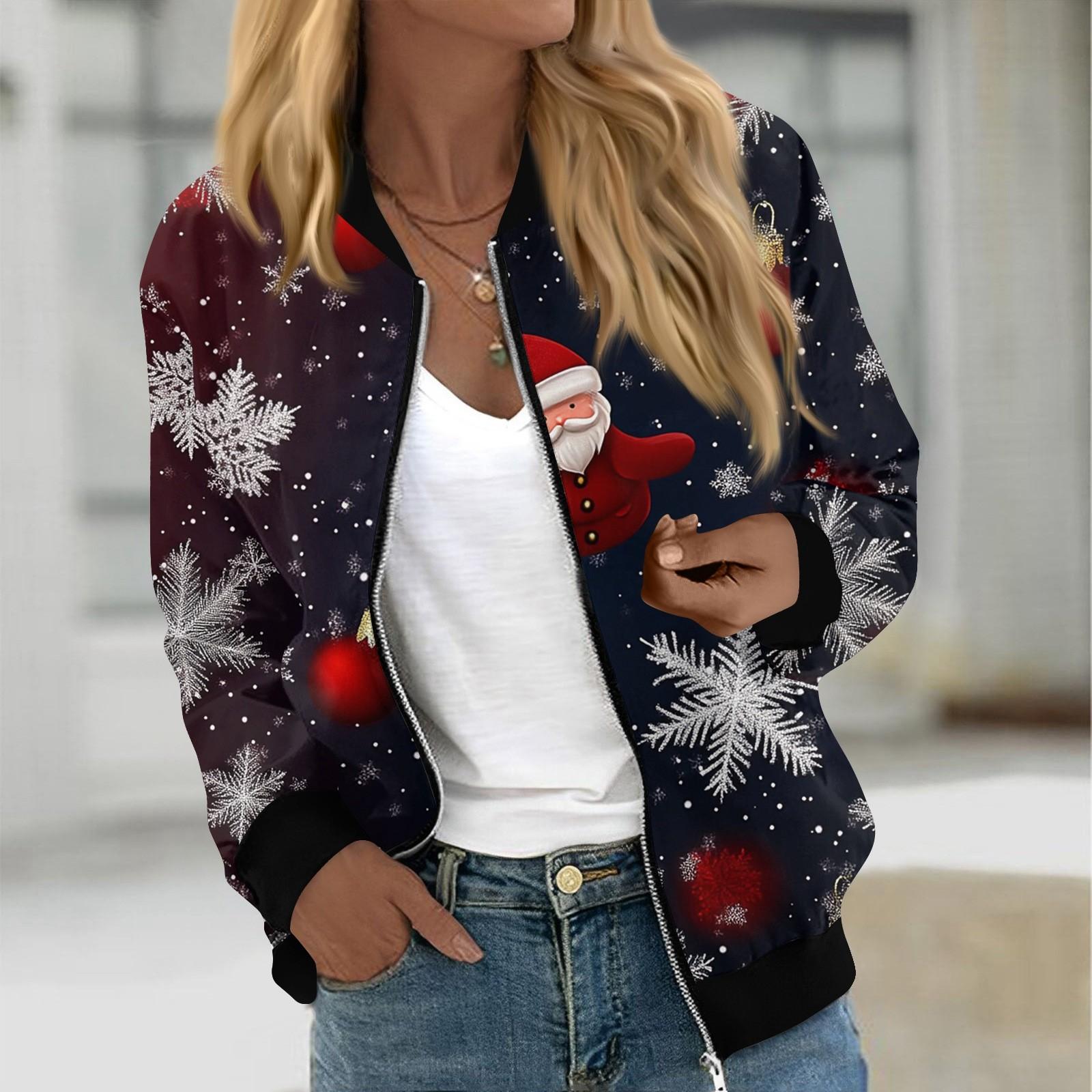 Куртки женские с длинным рукавом, легкие, на молнии, укороченные, модные, с рождественским принтом, верхняя одежда, повседневные, стеганые куртки с карманами XXL
Куртки женские с длинным рукавом, легкие, на молнии, укороченные, модные, с рождественским принтом, верхняя одежда, повседневные, стеганые куртки с карманами XXL