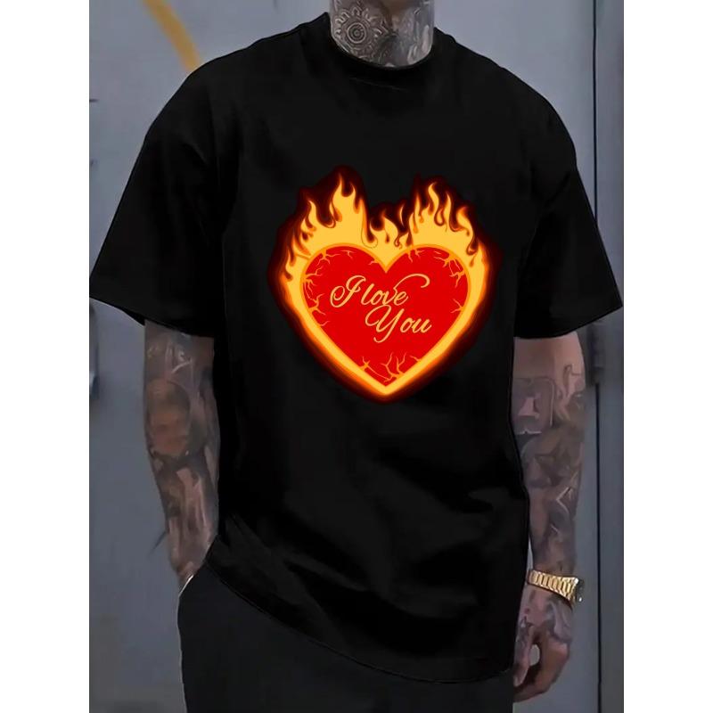 Flaming Love Tee Funny Casual Black T-shirt for Men, Comfortable Loose Fit, Fashionable, Printed, Machine Washable, Elastic Fabric, Crew Neck S чёрный
Flaming Love Tee Funny Casual Black T-shirt for Men, Comfortable Loose Fit, Fashionable, Printed, Machine Washable, Elastic Fabric, Crew Neck S чёрный