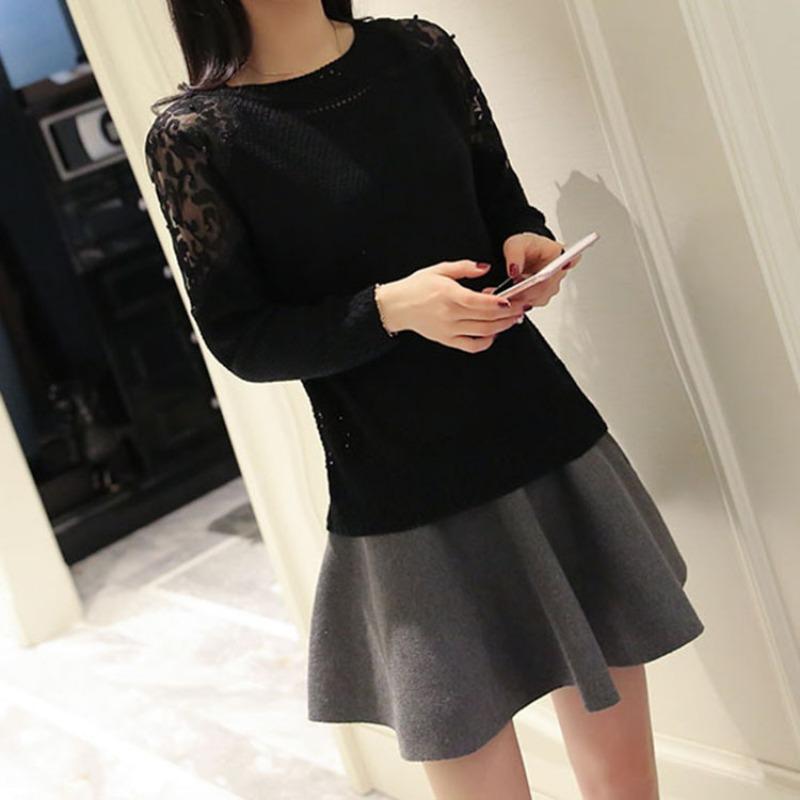 Классический летний ажурный вязаный свитер для женщин с круглым вырезом и длинным рукавом, модные сетчатые повседневные свитера, интерьер one size чёрный
Классический летний ажурный вязаный свитер для женщин с круглым вырезом и длинным рукавом, модные сетчатые повседневные свитера, интерьер one size чёрный