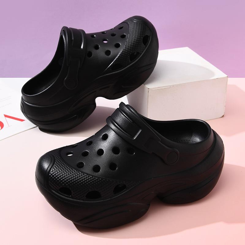 Thick-soled heightening hole shoes popular women s outer wear office non-slip breathable bag head half drag eva high-heeled slippers 37-38 чорний
Thick-soled heightening hole shoes popular women s outer wear office non-slip breathable bag head half drag eva high-heeled slippers 37-38 чорний