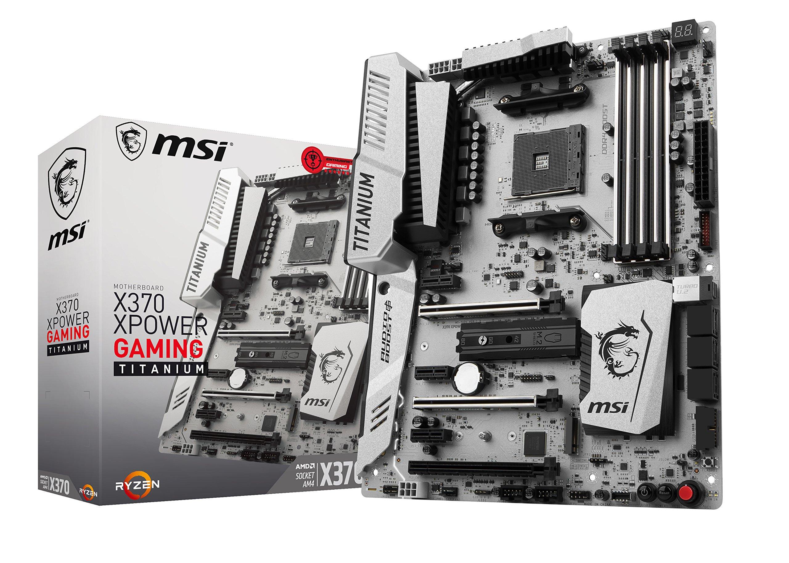 Ігрова материнська плата MSI X370 XPOWER Gaming Titanium Amd Ryzen X370 Ddr4 Vr Ready Hdmi USB 3 Atx.
Ігрова материнська плата MSI X370 XPOWER Gaming Titanium Amd Ryzen X370 Ddr4 Vr Ready Hdmi USB 3 Atx.