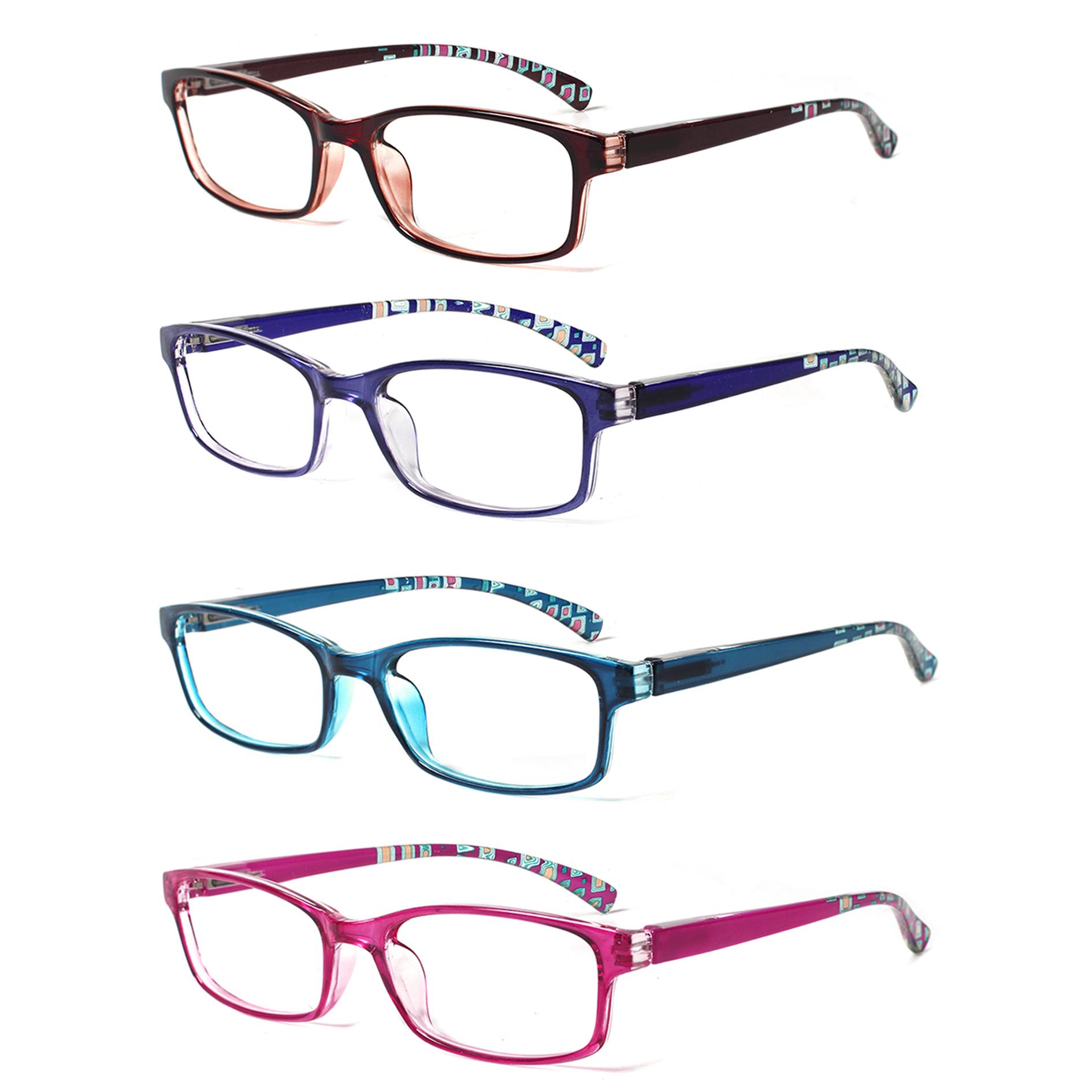 4 Pack Reading Eyeglasses Rectangular HIGH-DEFINITION Lens Stylish Printed Frame Presbyterian Eyeglasses for Female Prescription Eyeglasses 3.5
4 Pack Reading Eyeglasses Rectangular HIGH-DEFINITION Lens Stylish Printed Frame Presbyterian Eyeglasses for Female Prescription Eyeglasses 3.5