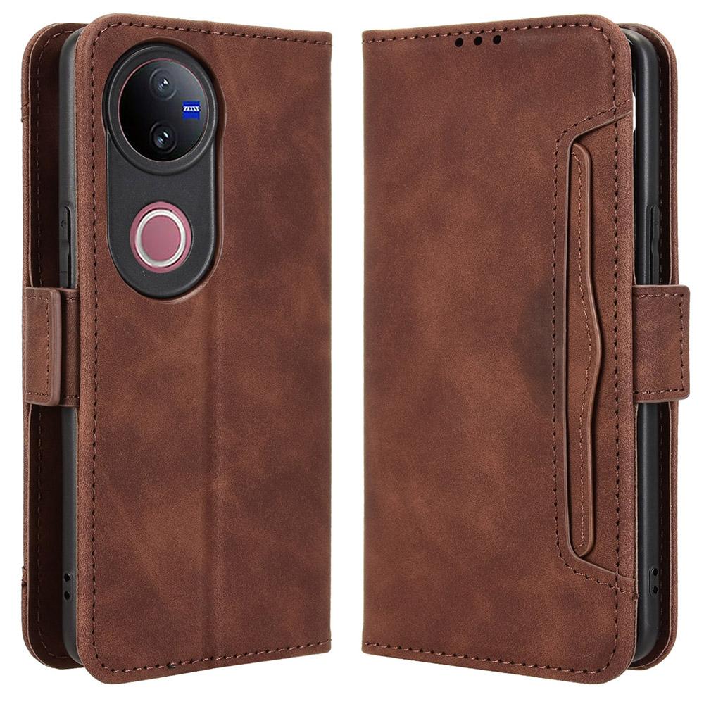 Для vivo V50 5G Чохол-гаманець Шкіряний чохол для телефону з кількома слотами для карток Brown
Для vivo V50 5G Чохол-гаманець Шкіряний чохол для телефону з кількома слотами для карток Brown