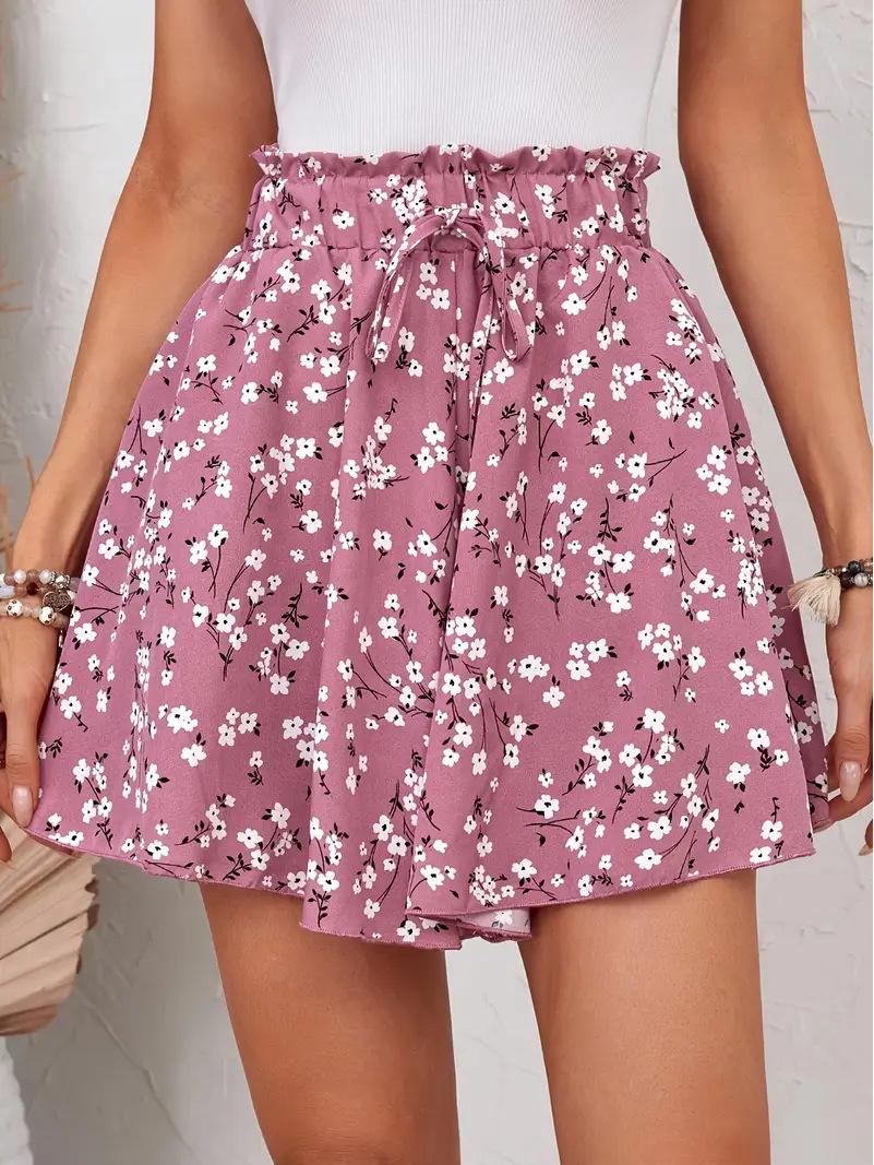 High-Waisted Floral Print Casual Holiday Skort 2025 M рожевий
High-Waisted Floral Print Casual Holiday Skort 2025 M рожевий