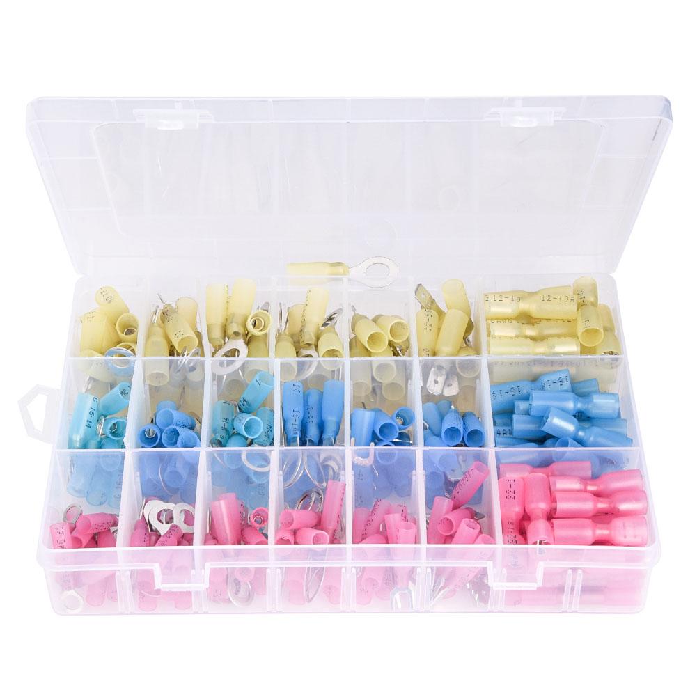 240PCS Insulated Heat Shrink Electrical Connectors Wire Terminal Set Kit Red & Blue & Yellow
240PCS Insulated Heat Shrink Electrical Connectors Wire Terminal Set Kit Red & Blue & Yellow