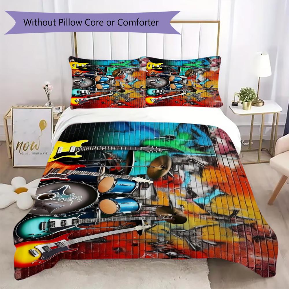 1PC Electric guitar Theme Bedding Quilt Set Quilt Cover Pillowcase Home Decoration Birthday Gift (1 * duvet cover + 2 * pillowcase, without core)A3 135x200cm
1PC Electric guitar Theme Bedding Quilt Set Quilt Cover Pillowcase Home Decoration Birthday Gift (1 * duvet cover + 2 * pillowcase, without core)A3 135x200cm