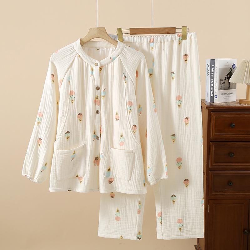 Плотная хлопковая пижама для беременных на весну, осень и зиму - Четырехслойная марля для комфорта во время беременности, после родов и при грудном вскармливании L
Плотная хлопковая пижама для беременных на весну, осень и зиму - Четырехслойная марля для комфорта во время беременности, после родов и при грудном вскармливании L