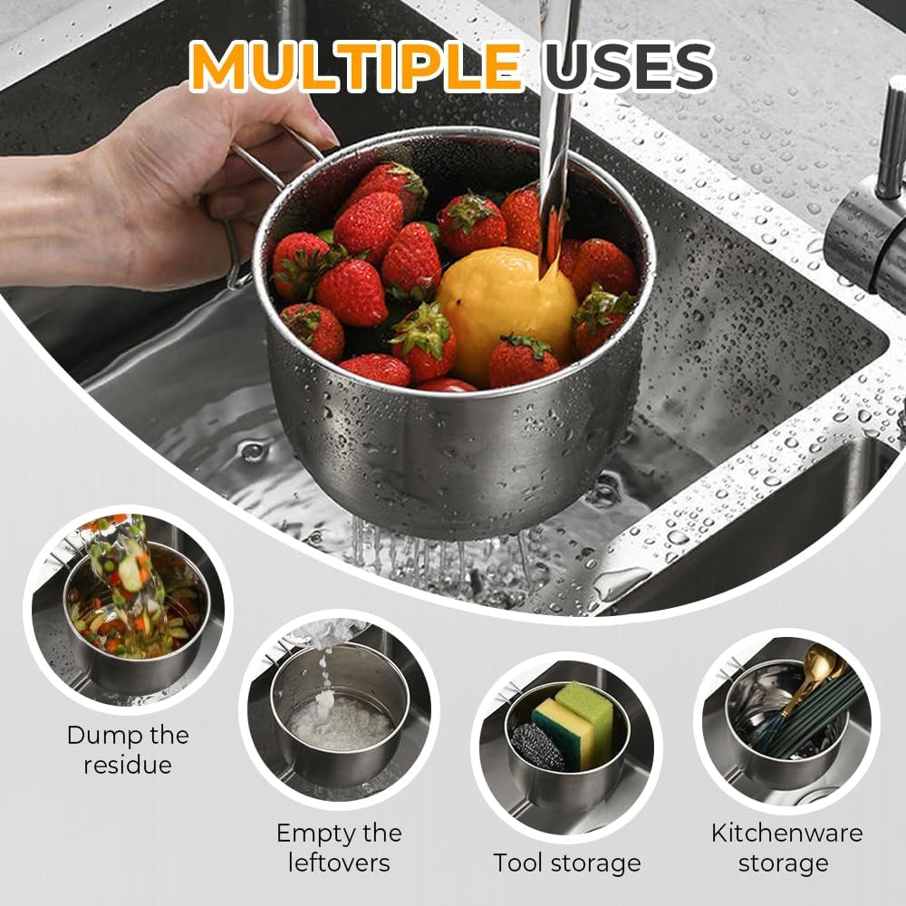 Multi-Functional Hanging Kitchen Sink Strainer Basket, Stainless Steel Colander Strainer Sink Food Catcher, Kitchen Drain Basket Corner Sink Strainer 1pc
Multi-Functional Hanging Kitchen Sink Strainer Basket, Stainless Steel Colander Strainer Sink Food Catcher, Kitchen Drain Basket Corner Sink Strainer 1pc