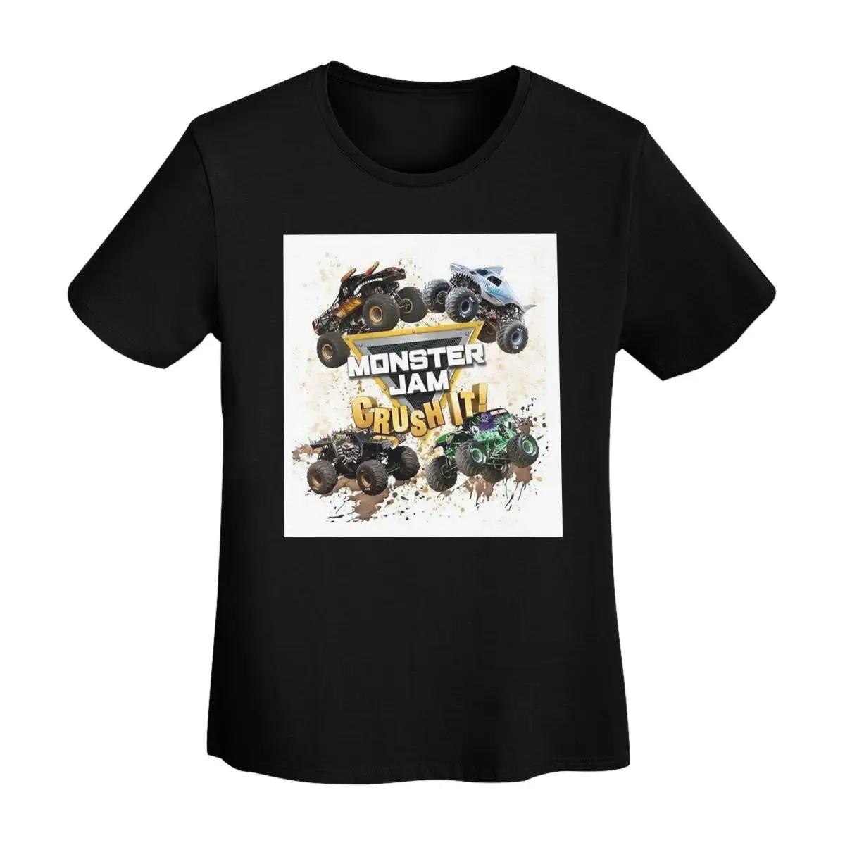 Classic Monster Jam Truck Pattern TShirt Women Short Sleeve T Shirts Round Neck Streetwear Cotton Summer Tees Streetwear 4XL
Classic Monster Jam Truck Pattern TShirt Women Short Sleeve T Shirts Round Neck Streetwear Cotton Summer Tees Streetwear 4XL