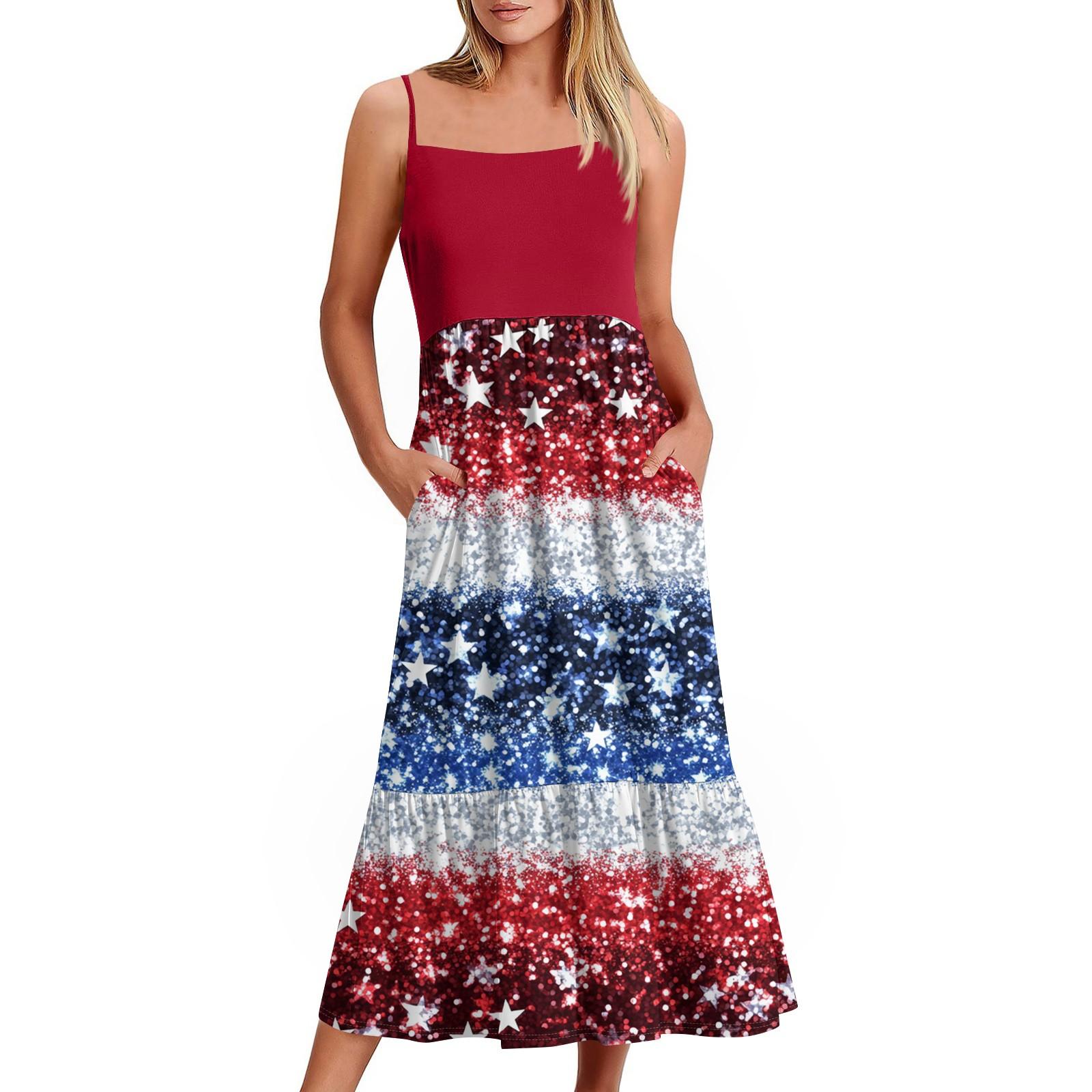 Women s Independence Day Printed Long Beach Casual Elegant Spaghetti Strap Maxi Dress Low Profile Flowy Dress XL кавун червоний колір
Women s Independence Day Printed Long Beach Casual Elegant Spaghetti Strap Maxi Dress Low Profile Flowy Dress XL кавун червоний колір