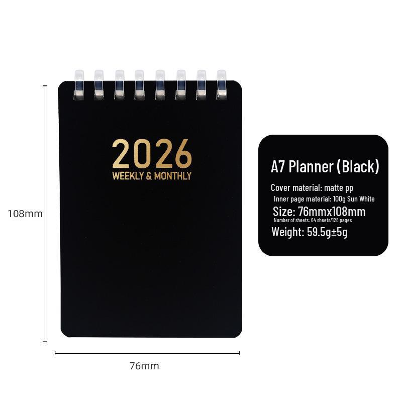 2026 Soft Coil A7 Pocket Diary Journal - Fresh, Portable, and Compact Notebook
2026 Soft Coil A7 Pocket Diary Journal - Fresh, Portable, and Compact Notebook