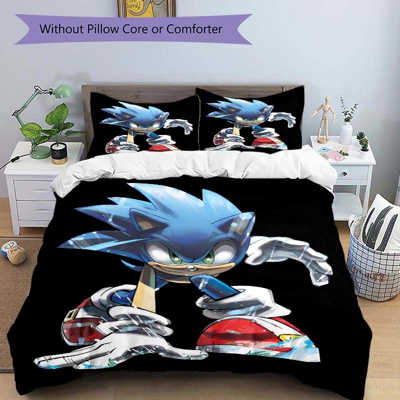 3pcs Cartoon Sonic the Hedgehog Printed Quilt Set - Includes 1 Quilt Cover and 2 Pillowcases, Machine Washable - Suitable for All Seasons.H013 135x200cm
3pcs Cartoon Sonic the Hedgehog Printed Quilt Set - Includes 1 Quilt Cover and 2 Pillowcases, Machine Washable - Suitable for All Seasons.H013 135x200cm