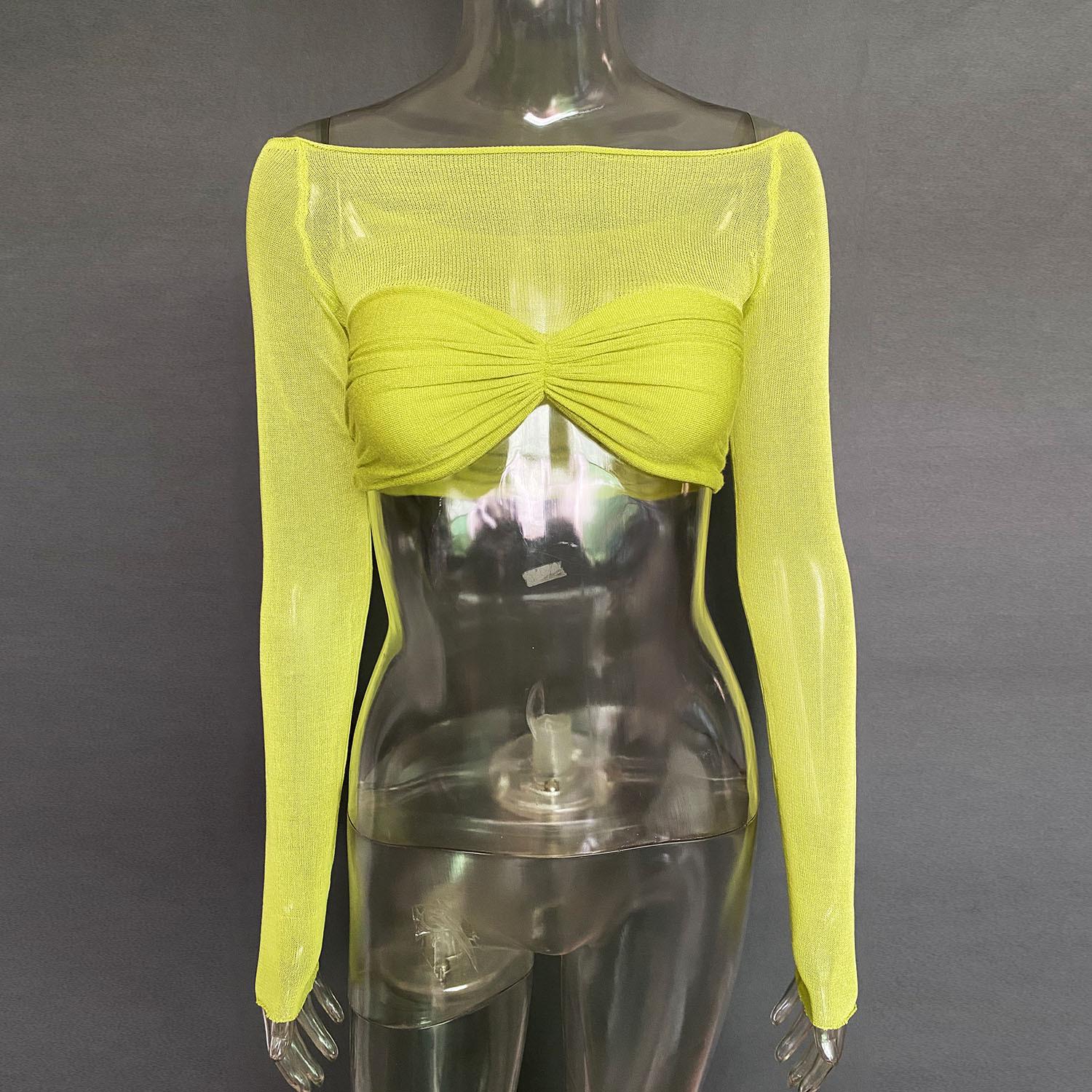 2023 Spring/Summer Hot-Selling Women s Sheer One-Shoulder Bandeau Top Extra Large grass зелений колір
2023 Spring/Summer Hot-Selling Women s Sheer One-Shoulder Bandeau Top Extra Large grass зелений колір