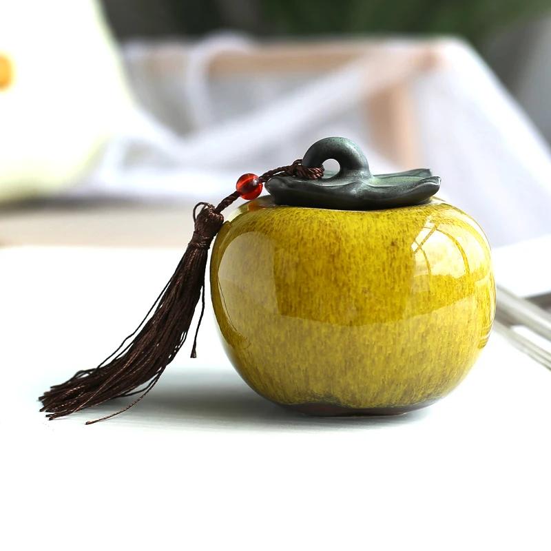 Chinese-style Ceramic Simulation Persimmon Tea Cans Household Portable Mini Cans Gradient Color Tin Foil Sealed Storage Cans жёлтый
Chinese-style Ceramic Simulation Persimmon Tea Cans Household Portable Mini Cans Gradient Color Tin Foil Sealed Storage Cans жёлтый