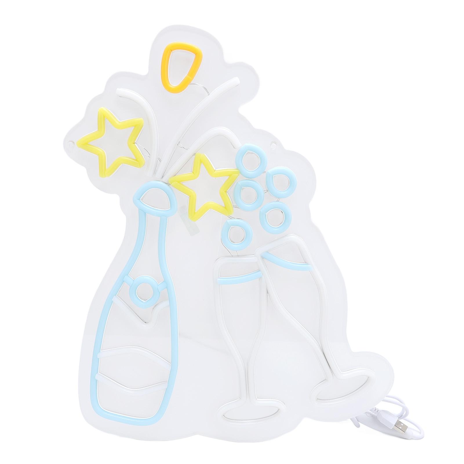 LED Neon Sign Light Charming Champagne Design USB Power Supply Transparent Acrylic Board LED Decorative Neon Light Sign
LED Neon Sign Light Charming Champagne Design USB Power Supply Transparent Acrylic Board LED Decorative Neon Light Sign