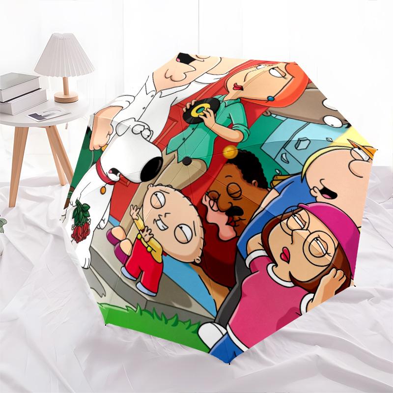 The Griffin Family pattern, automatic folding umbrella, portable and foldable design, 8 ribs, a Christmas or birthday gift.
The Griffin Family pattern, automatic folding umbrella, portable and foldable design, 8 ribs, a Christmas or birthday gift.