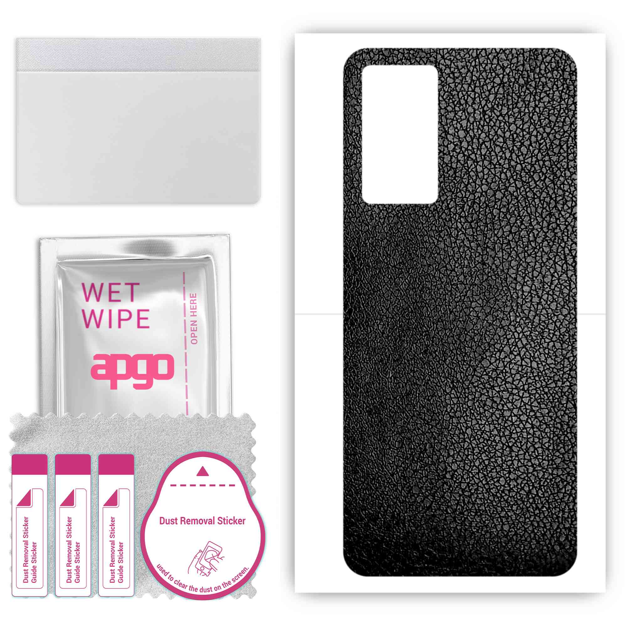 apgo Protective Skin Sticker for the back compatible with Vivo V23e, Wrap Film, Foil, Vinyl - Pattern Black Leather
apgo Protective Skin Sticker for the back compatible with Vivo V23e, Wrap Film, Foil, Vinyl - Pattern Black Leather