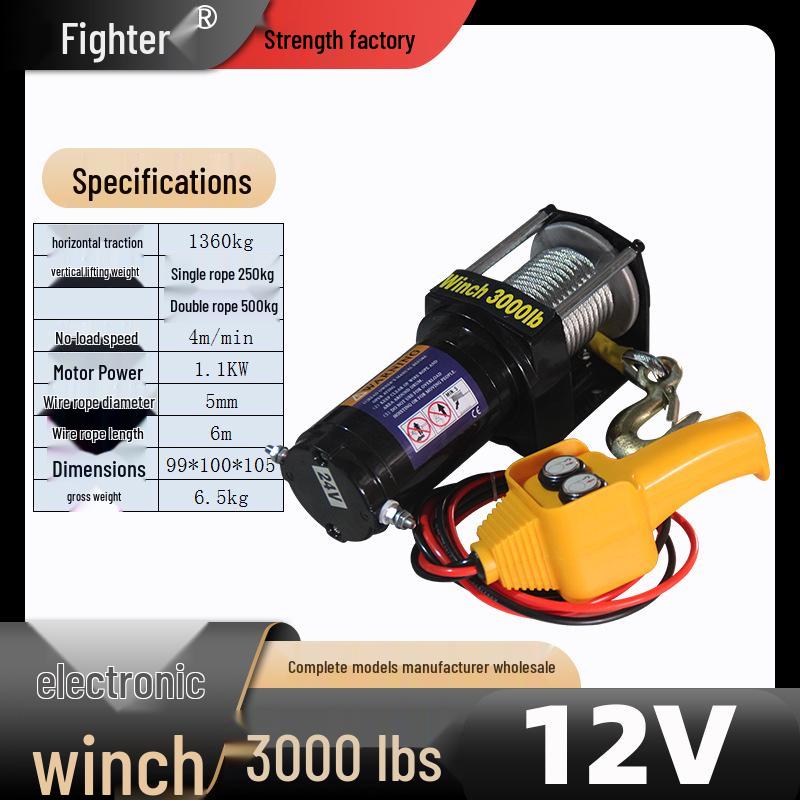 12V/24V Off-Road Vehicle Electric Winch with Steel Wire Rope
12V/24V Off-Road Vehicle Electric Winch with Steel Wire Rope