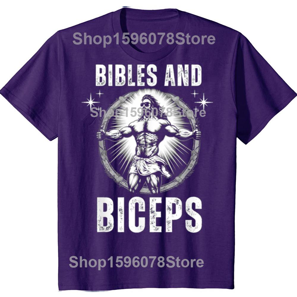 Bibles and Biceps Bodybuilding Jesus Fitness Funny Gym TShirt Men Clothing Vintage T Shirt Streetwear Unisex Loose Clothing 4XL
Bibles and Biceps Bodybuilding Jesus Fitness Funny Gym TShirt Men Clothing Vintage T Shirt Streetwear Unisex Loose Clothing 4XL
