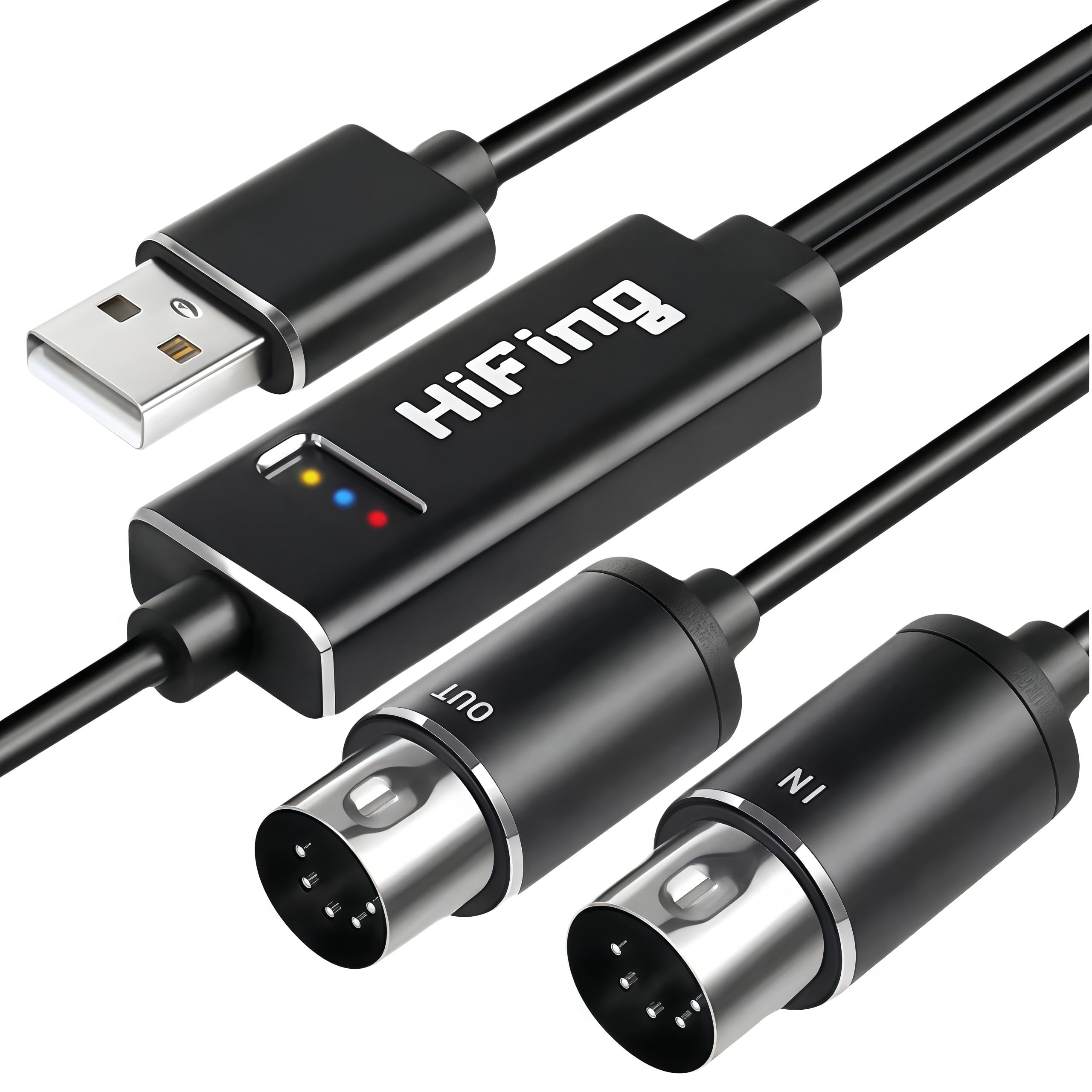 MIDI Cable USB MIDI Conversion Cable Keyboard Electronic Instrument and PC Easy Connection Conversion Cable High Transmission Efficiency 2M 5PIN-DIN
MIDI Cable USB MIDI Conversion Cable Keyboard Electronic Instrument and PC Easy Connection Conversion Cable High Transmission Efficiency 2M 5PIN-DIN