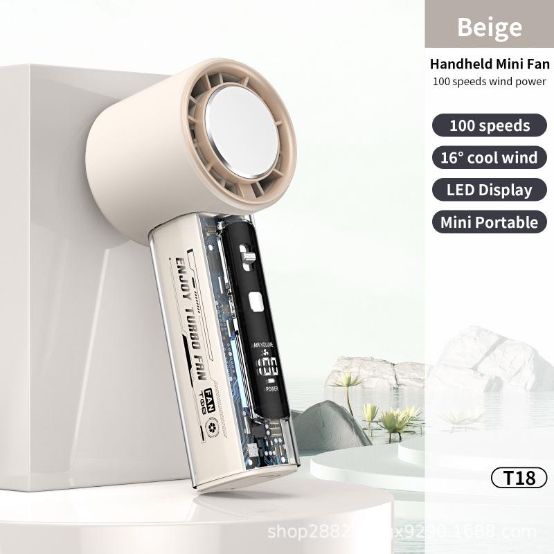New T18 High-Speed USB Rechargeable Portable Fan with Transparent Display & Ice Pack Feature Standard білий
New T18 High-Speed USB Rechargeable Portable Fan with Transparent Display & Ice Pack Feature Standard білий
