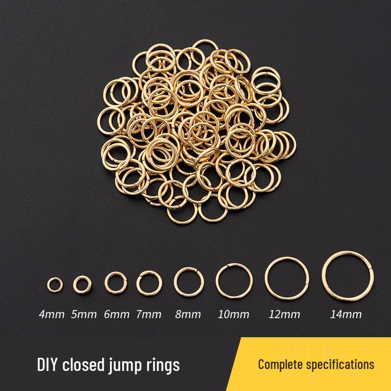 KC Gold Closed Jump Ring - Small Round DIY Connector for Necklaces & Bracelets 1.5x12mm 1 jin
KC Gold Closed Jump Ring - Small Round DIY Connector for Necklaces & Bracelets 1.5x12mm 1 jin