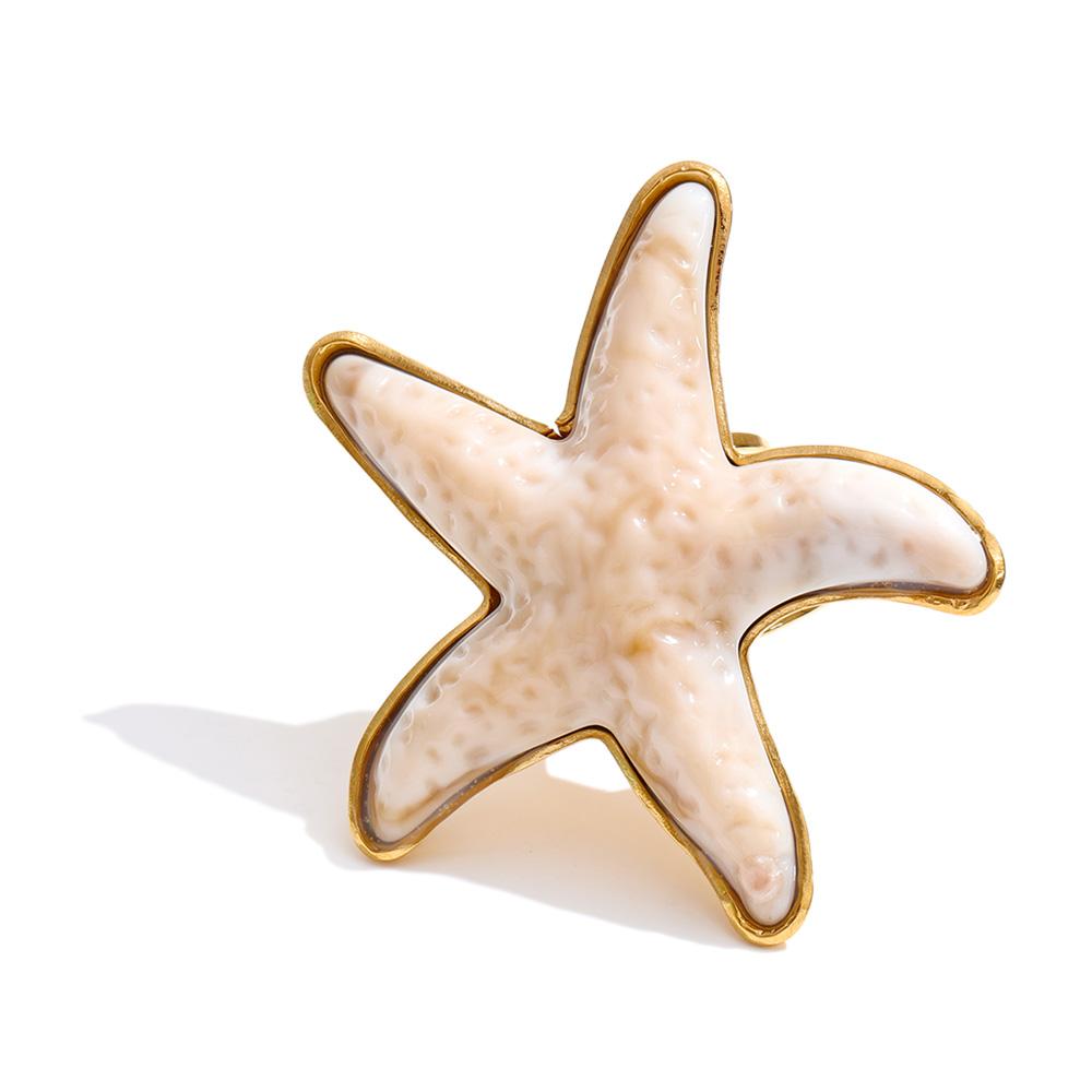 Yhpup 4 Color Ocean Style Acrylic Resin Big Starfish Adjustable Ring Stainless Steel Summer Vacation Jewelry for Women Tropical resizable
Yhpup 4 Color Ocean Style Acrylic Resin Big Starfish Adjustable Ring Stainless Steel Summer Vacation Jewelry for Women Tropical resizable
