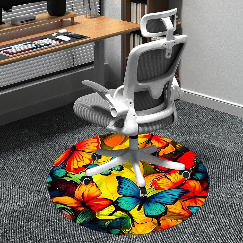1pc Butterfly Garden Office Round Area Rug, Indoor Mat Suitable ForOffice, Under Office Chairs Bedroom Living Room Home Decor, Room Deco, D021 80cm by 80cm
1pc Butterfly Garden Office Round Area Rug, Indoor Mat Suitable ForOffice, Under Office Chairs Bedroom Living Room Home Decor, Room Deco, D021 80cm by 80cm