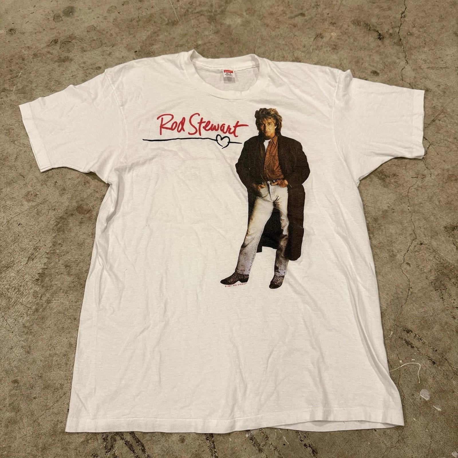 Vintage 90s Rod Stewart Vagabond Heart Tour T T-Shirt Vtg Original Hanes 91 92 USA XL
Vintage 90s Rod Stewart Vagabond Heart Tour T T-Shirt Vtg Original Hanes 91 92 USA XL