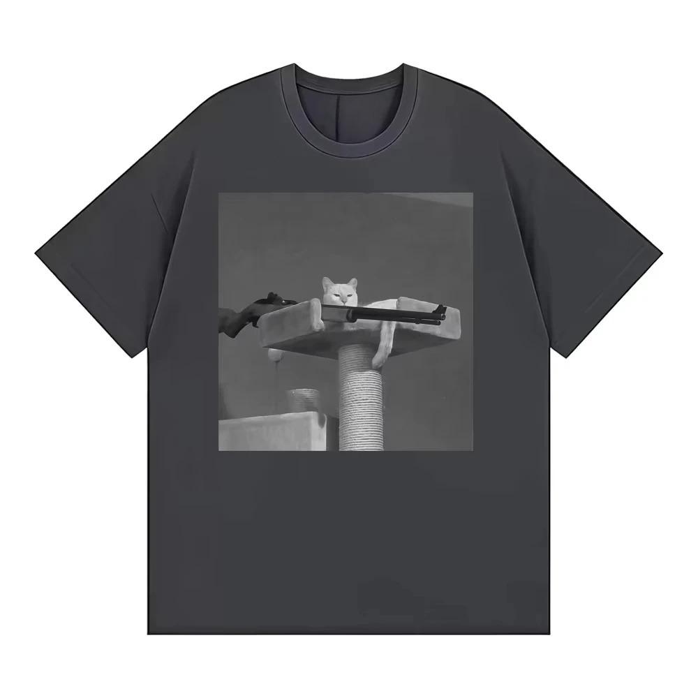 High Quality Tshirt Streetwear Funny Outlaw Cat with Gun Meme Vintage Graphic T Shirt Unisexs Women Fashion Casual ONeck Tshirt S
High Quality Tshirt Streetwear Funny Outlaw Cat with Gun Meme Vintage Graphic T Shirt Unisexs Women Fashion Casual ONeck Tshirt S