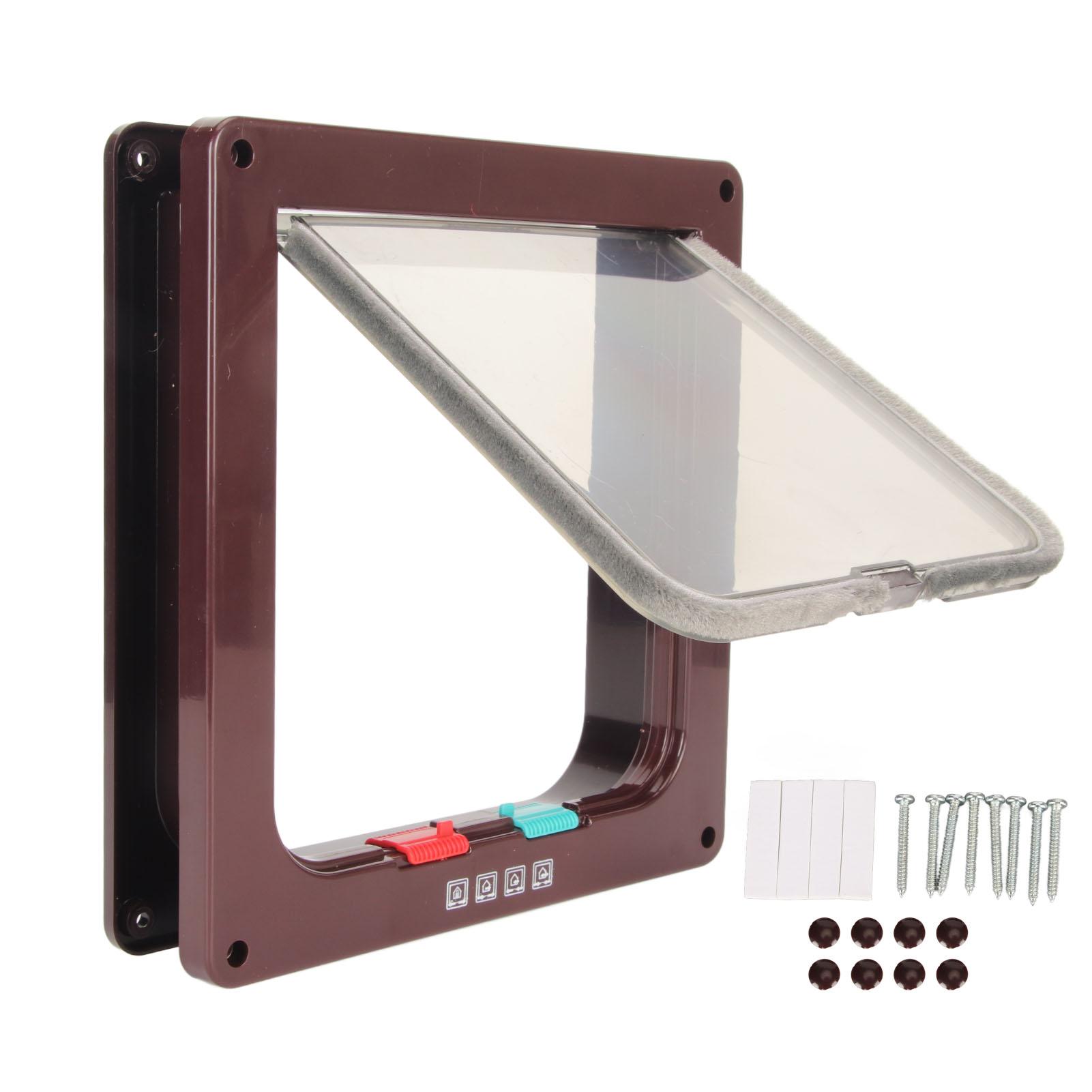 Cat Flap Door 4 Way Locking Easy Installation Weatherproof Pet Doors for Interior Exterior Doors
Cat Flap Door 4 Way Locking Easy Installation Weatherproof Pet Doors for Interior Exterior Doors