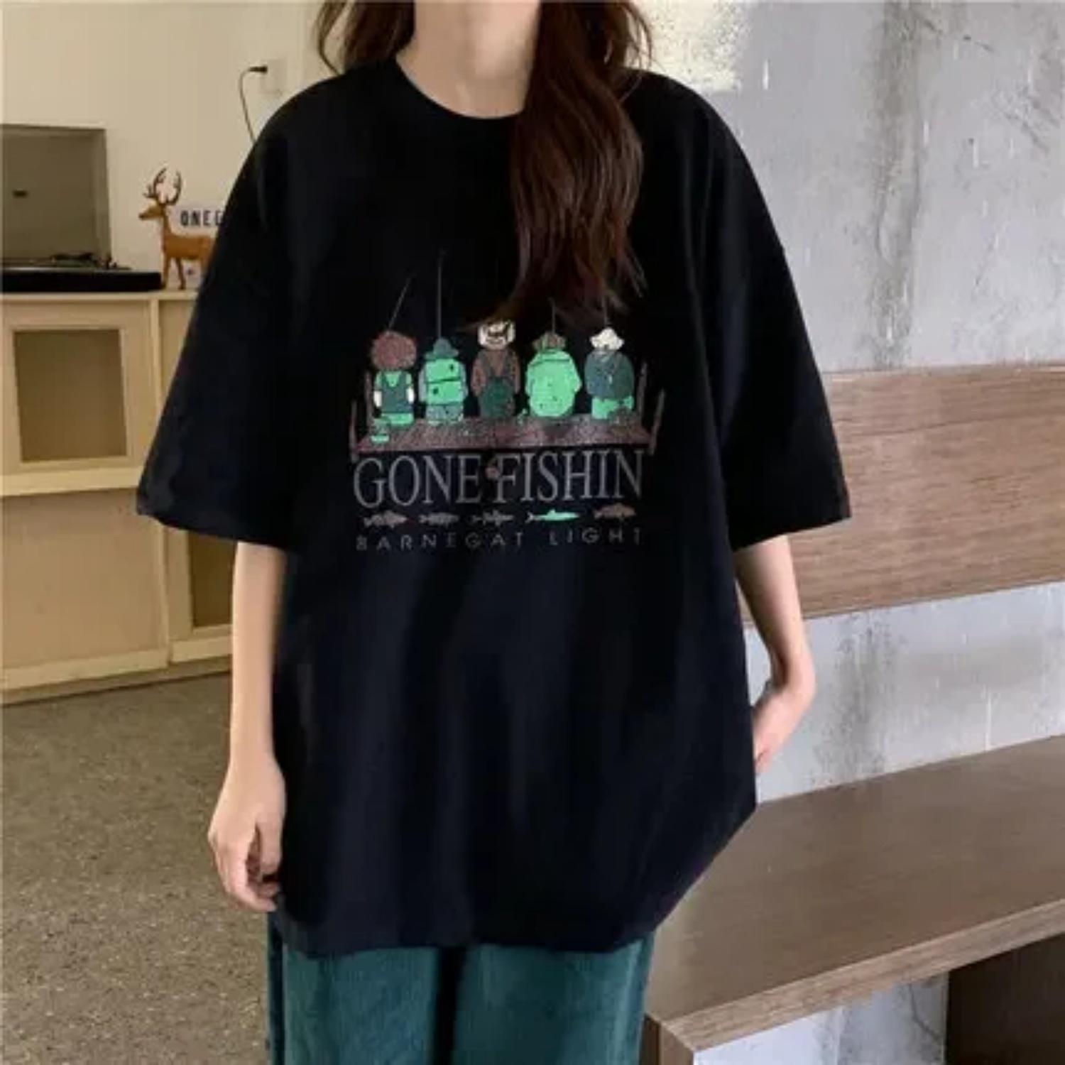 2022 Korean New Summer Cartoon Short Sleeve T-Shirt Women s Loose Fit Versatile Medium Length Student Outerwear Top Trendy S чёрный
2022 Korean New Summer Cartoon Short Sleeve T-Shirt Women s Loose Fit Versatile Medium Length Student Outerwear Top Trendy S чёрный