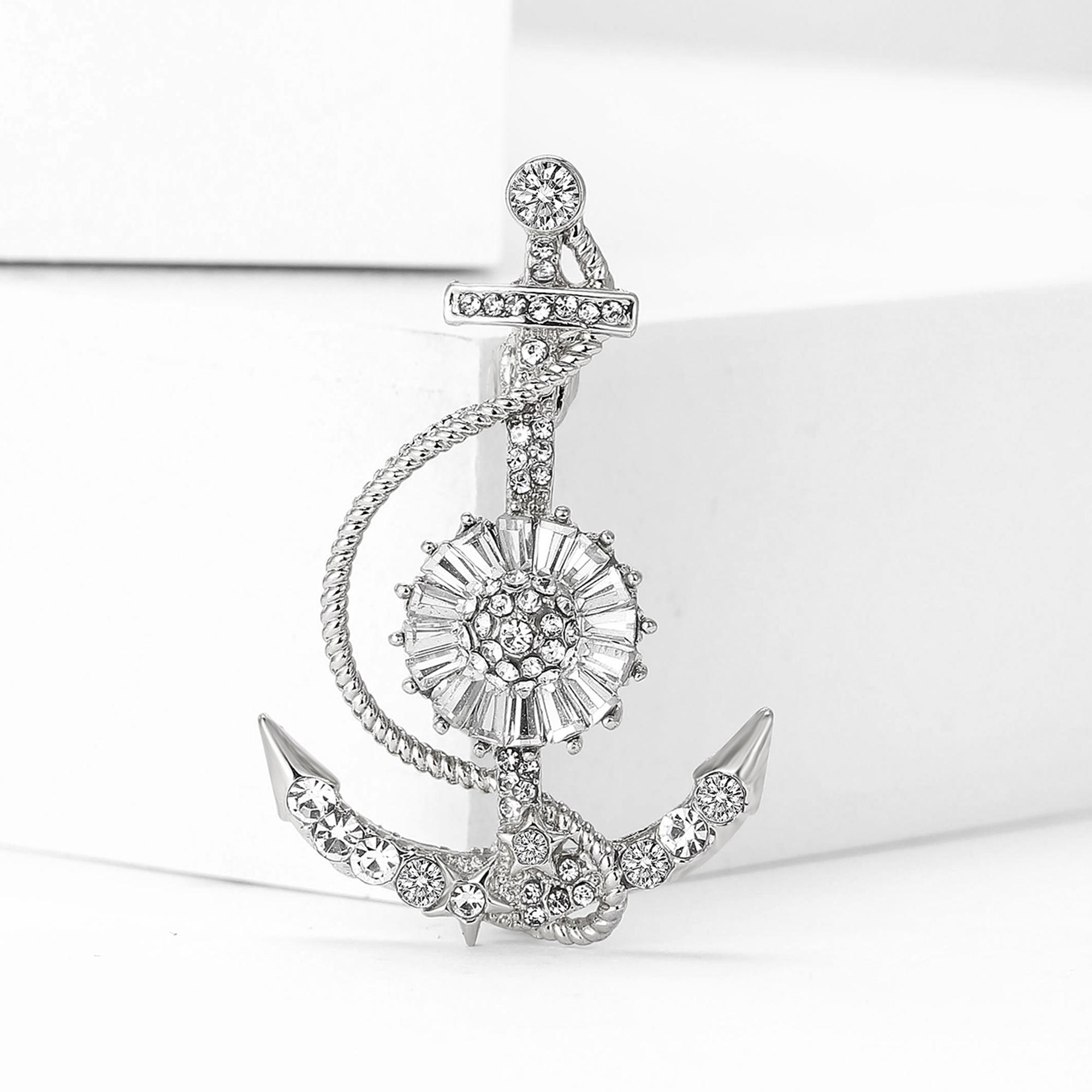 Classic Rhinestone Anchor Brooches for Women Unisex Ocean Series Pin Friend Event Party New Gifts Jewelry Decoration Accessories
Classic Rhinestone Anchor Brooches for Women Unisex Ocean Series Pin Friend Event Party New Gifts Jewelry Decoration Accessories