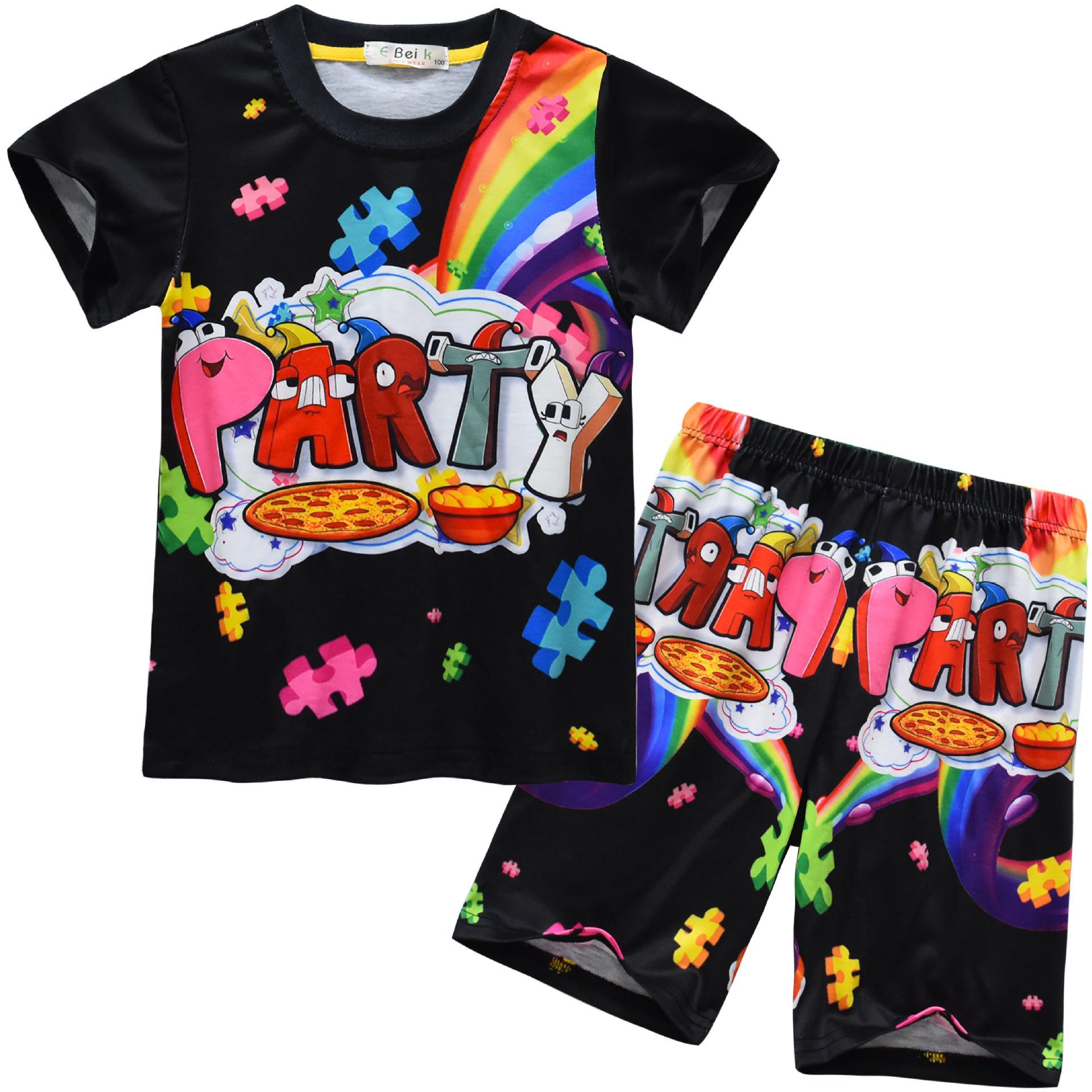 Short Sleeve, Animated Cartoon Digital Printing, Children S Short Sleeve Loungewear Set 91091 110
Short Sleeve, Animated Cartoon Digital Printing, Children S Short Sleeve Loungewear Set 91091 110
