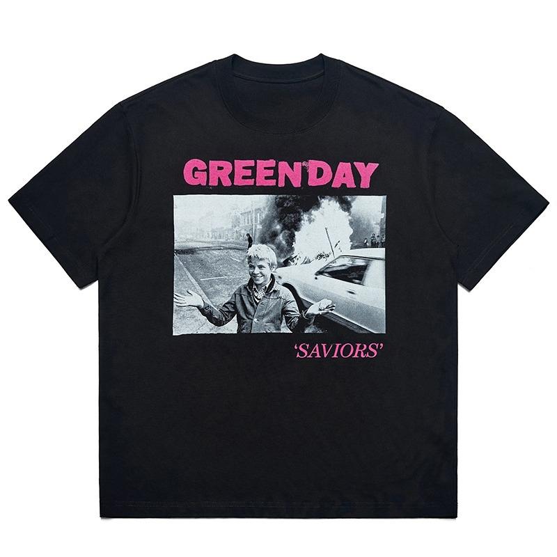 Green Day Anti-war Boy PUNK Punk Band Trendy Brand Short-sleeved Rock T-shirt Vintage American Men and Women S
Green Day Anti-war Boy PUNK Punk Band Trendy Brand Short-sleeved Rock T-shirt Vintage American Men and Women S