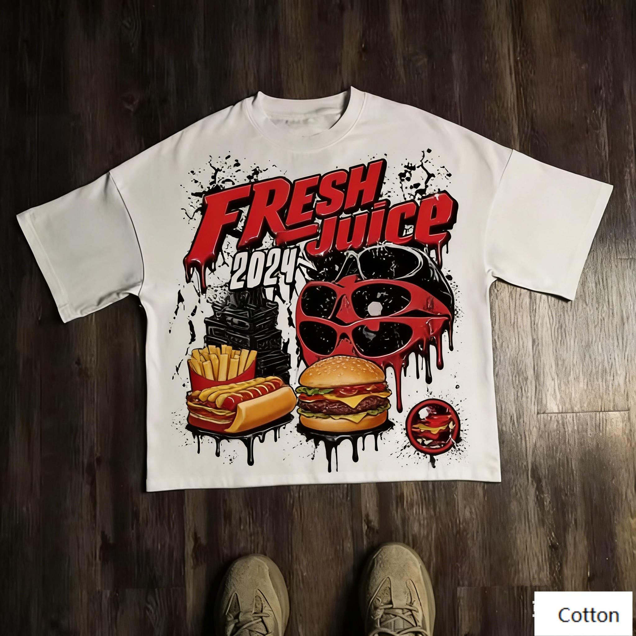TShirt with Fast Food Drip Graphic Premium Heavyweight Material Exquisite Street Design for HighEnd Casual Look 4XL
TShirt with Fast Food Drip Graphic Premium Heavyweight Material Exquisite Street Design for HighEnd Casual Look 4XL