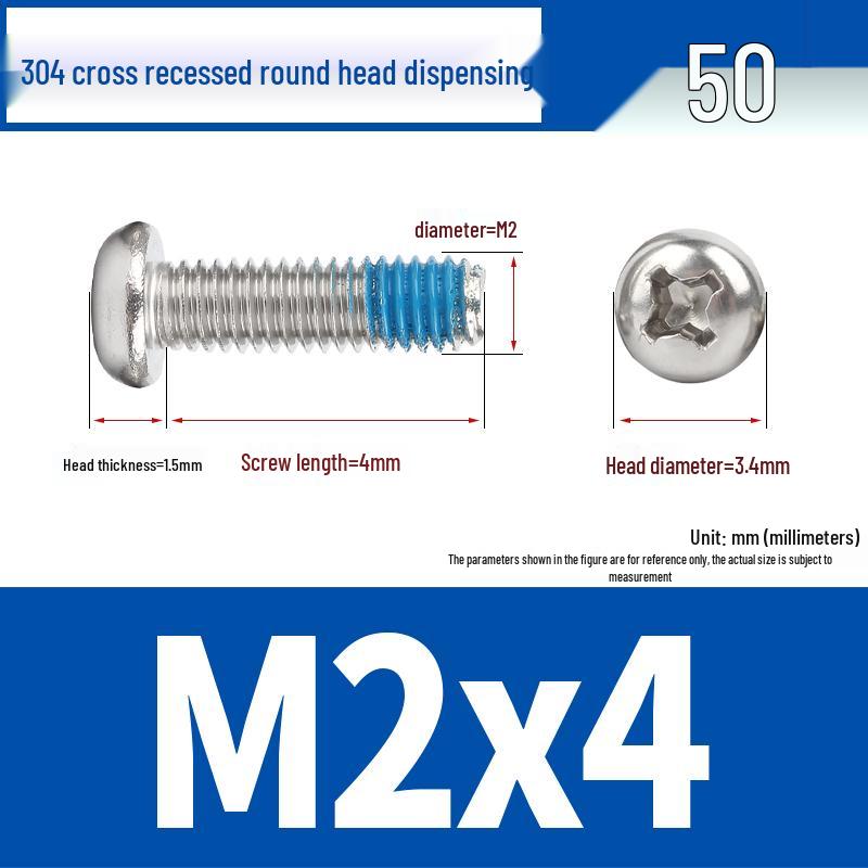 304 Stainless Steel Anti-Loosening Pan Head Phillips Screws with Anti-Vibration Blue Coating
304 Stainless Steel Anti-Loosening Pan Head Phillips Screws with Anti-Vibration Blue Coating